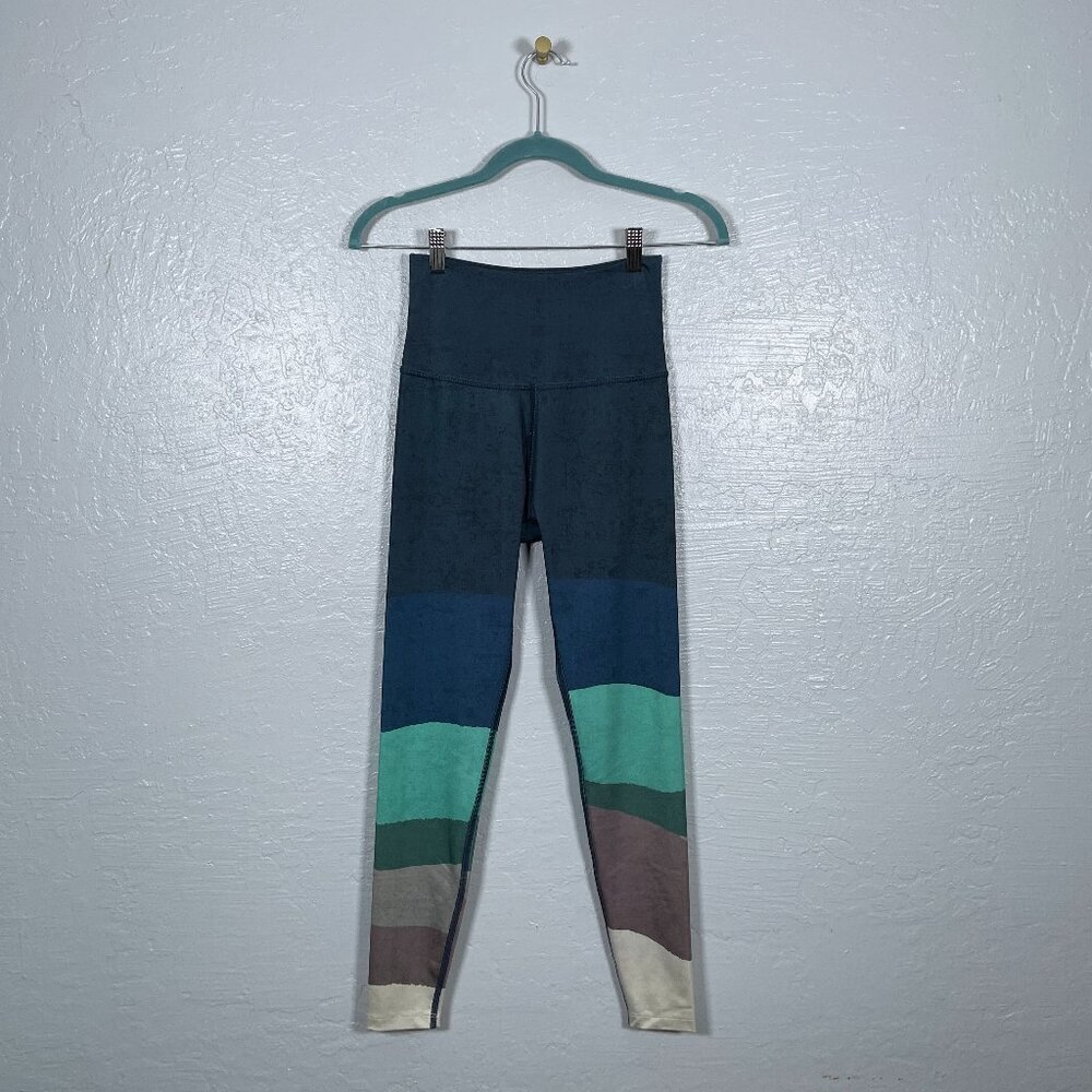 Beyond Yoga Women S Color Block Leggings Engineered Lux High Waisted 7/8 Yoga
